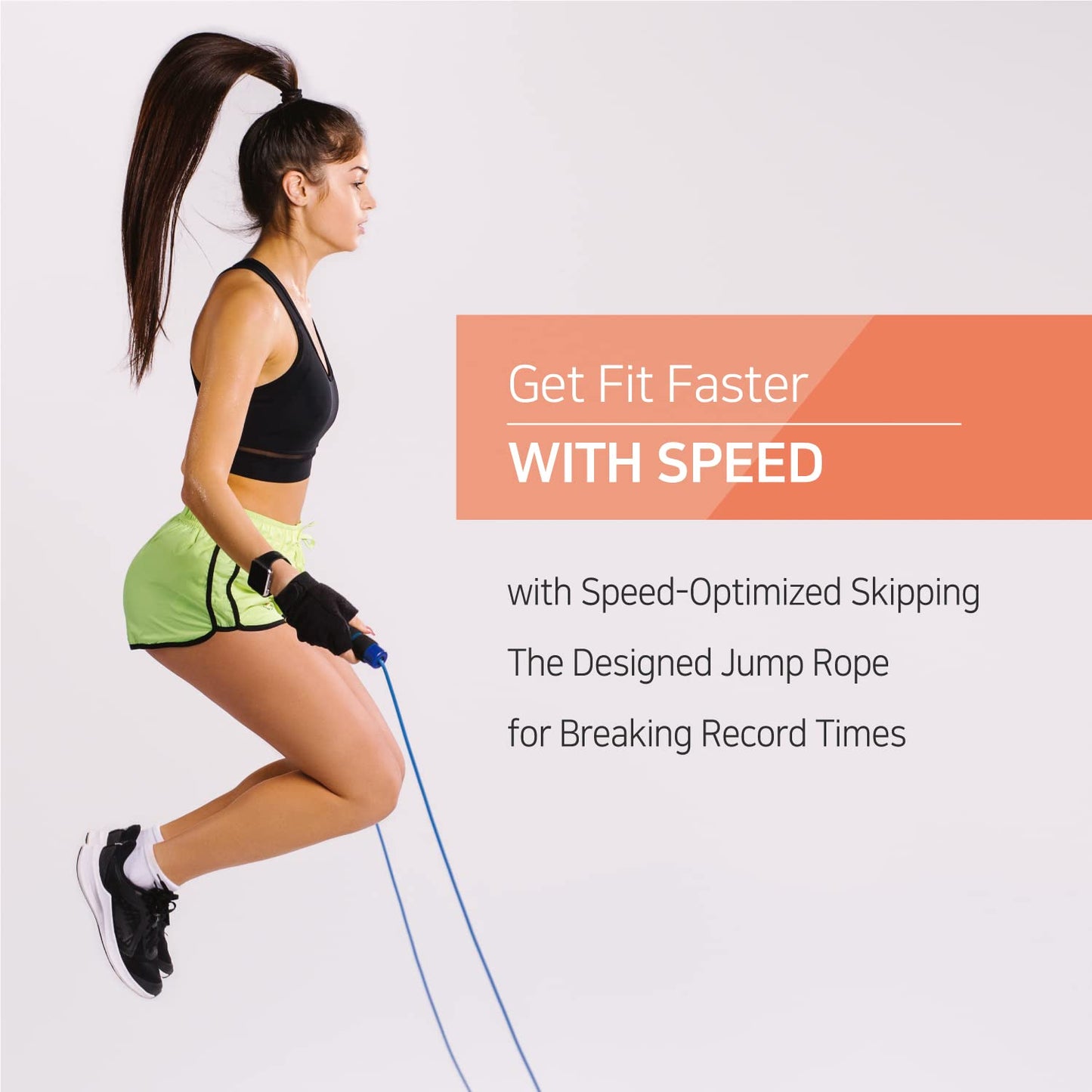 Skipping Jump Rope for Fitness Workout - Light Weight, Adjustable, Tangle Free, Excellent line control for Cardio Boxing, CrossFit, Training Exercise All Ages and Gender ( Special Luxury, KA-220, Made in Korea) (Navy-Yellow)