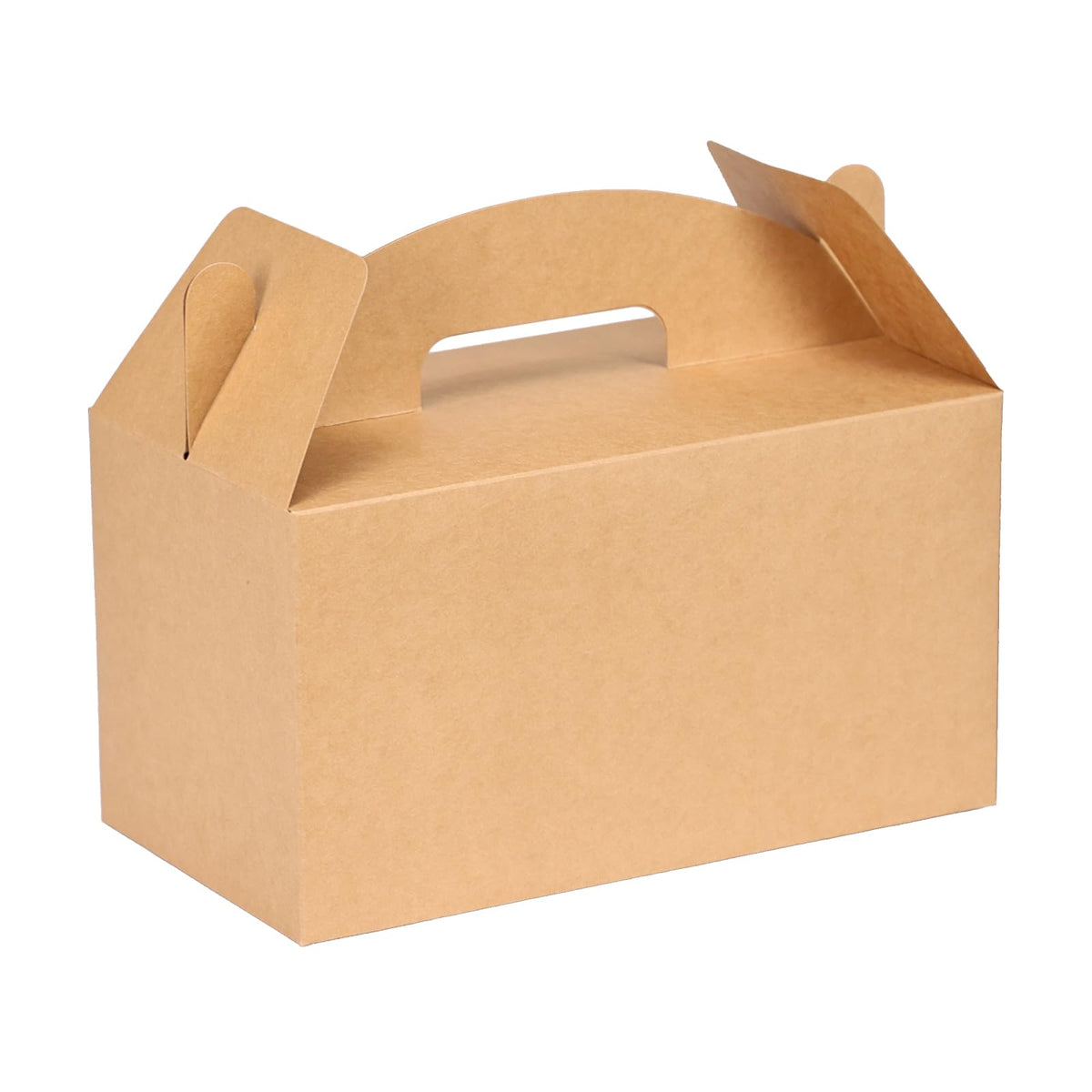 Aosric Brown Gable Boxes with Handles, 30 Pcs, 9.45"x5"x5" Sturdy & Durable Cardstock Treat Boxes for Party Favor, Kids Birthday, Baby Shower, Wedding, Holidays Gifts