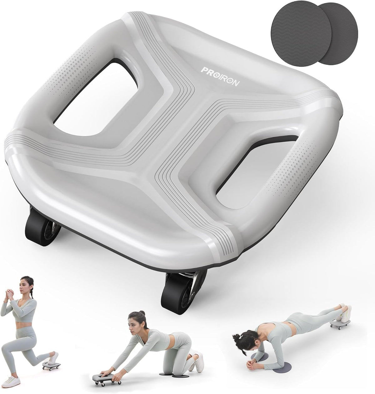 PROIRON Ab Roller with Knee Pads for Abs Workout, Multifunctional Ab Roller Wheel for Abs Workout, Abdominal Roller with Knee Pads, Abdominal Exercises Wheel, Abb Roller (Slide Fitness Trainer)