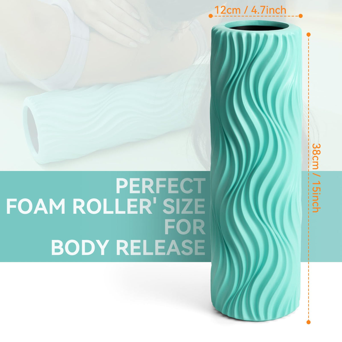 SUBCULTURE Pick Foam Roller - Medium Density Deep Tissue Massager for Muscle Massage and Myofascial Wave Textured Release, Back Roller for Pain Relief & Stretching