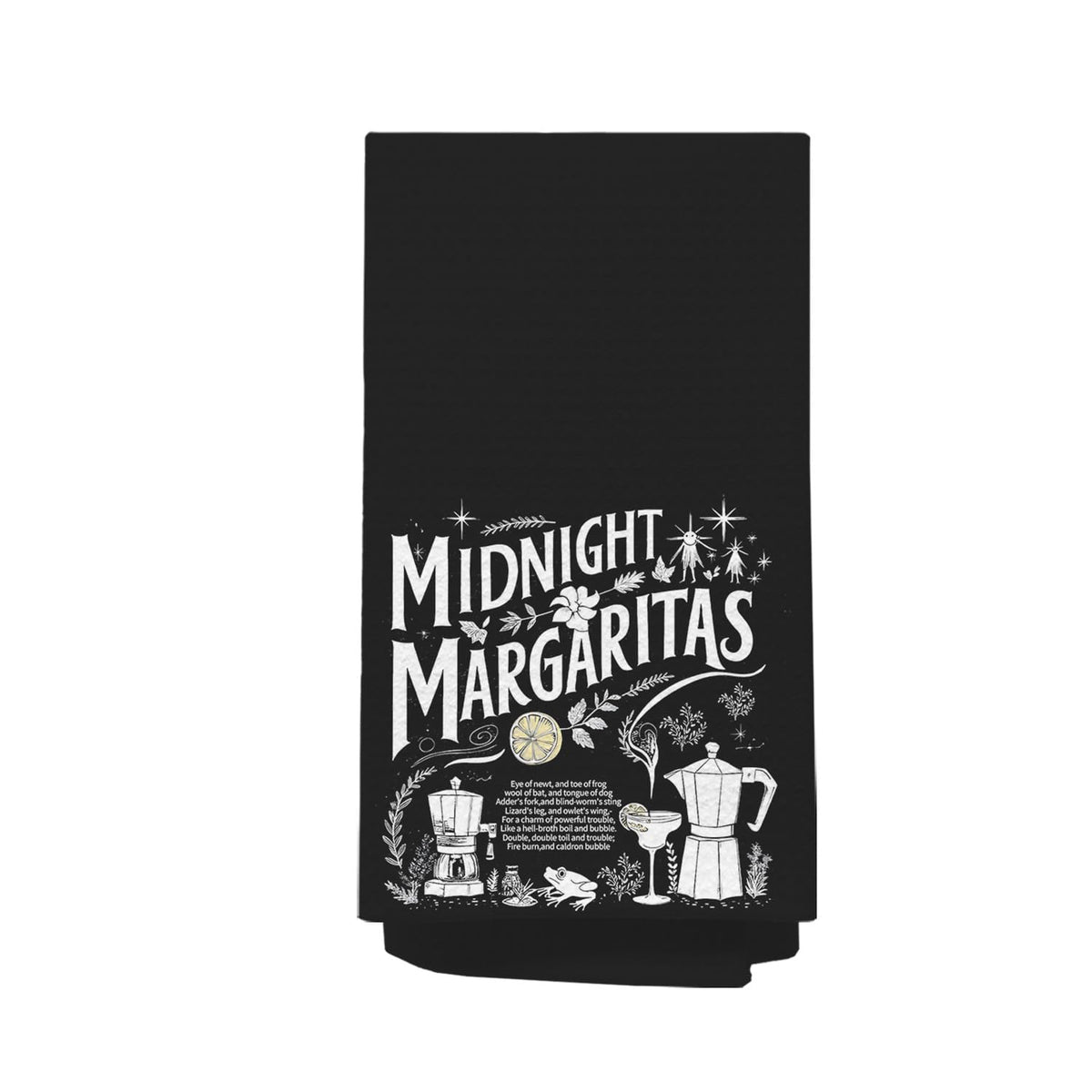 IAFQWDS Witchy Midnight Margaritas Cocktail Kitchen Towels, Witchy Halloween Dish Tea Bar Towels for Home Bar Halloween Party, Practical Magic Gifts Hand Towel for Bathroom Kitchen, 16x24 Inch