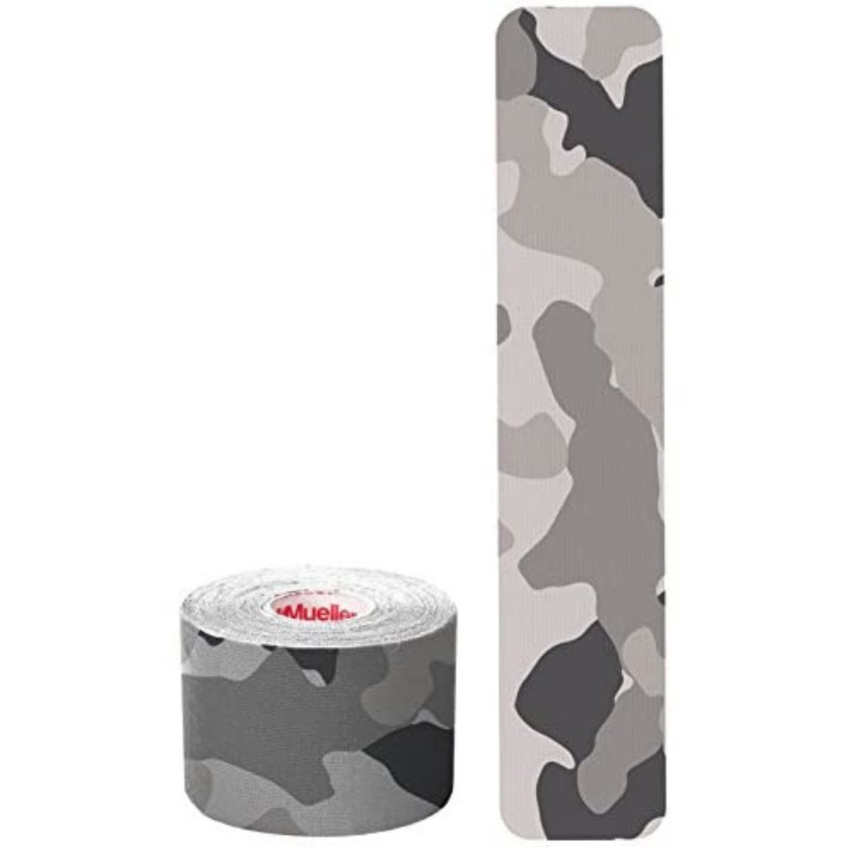 MUELLER Sports Medicine Kinesiology Therapeutic Tape, Quality Athletic Tape, Latex Free, 20 Pre-Cut I-Strips, 2" x 9.75" Each Strip, Gray Camo