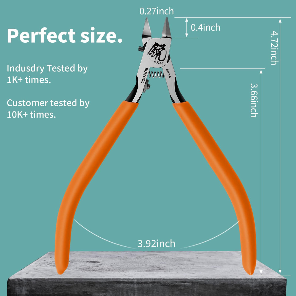 RUITOOL Model Nippers, Gundam Model Tools for Advancers to Repair and Fix Plastic Models, Ultra-thin Single Blade Gunpla Nipper, Non-slip Grip 4.7 Inch Sprue Cutter for Plastic Model Building