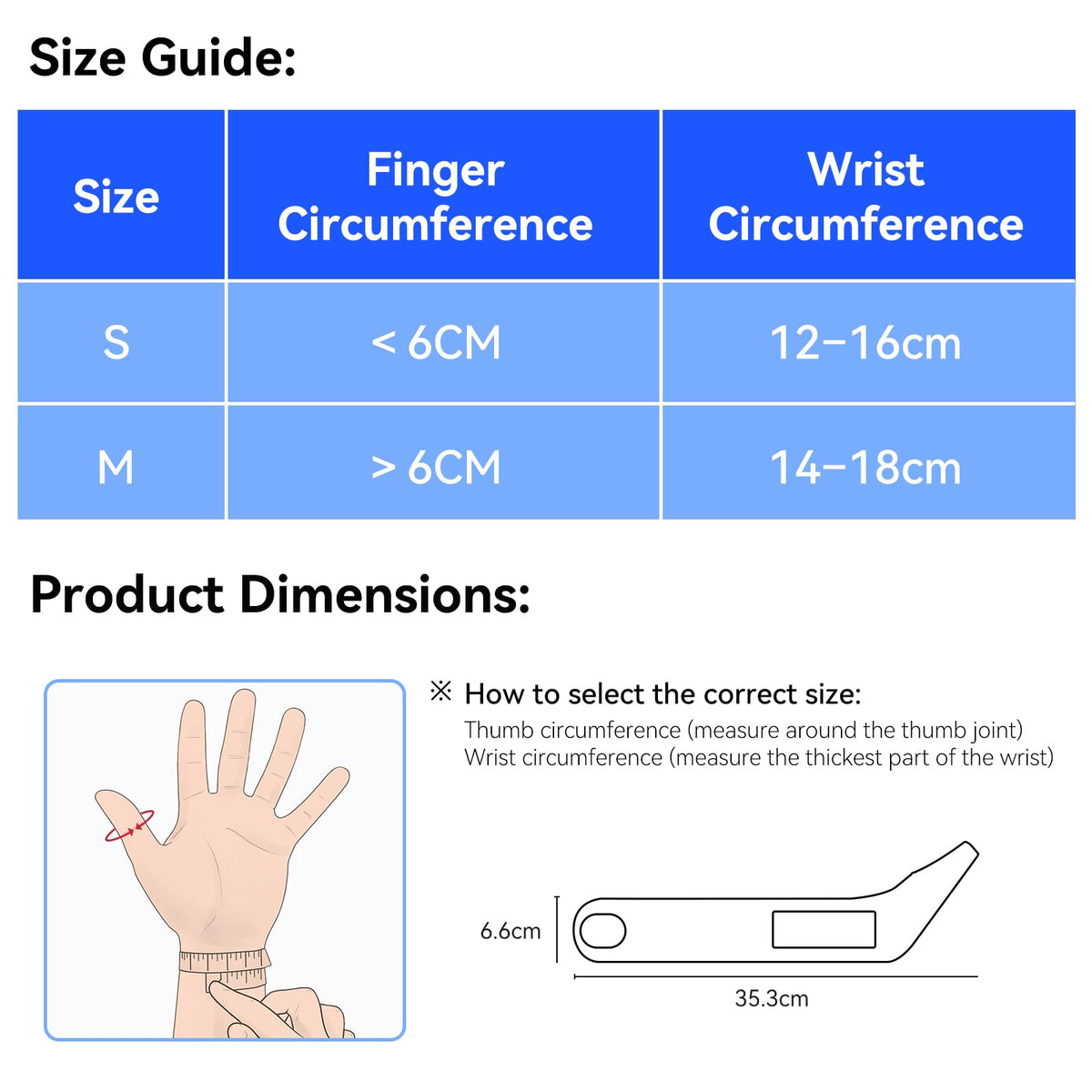 Goldeer Thumb Wrist Brace 1 Pair for Arthritis Pain Relief, Thumb Spica Splint for Carpal Tunnel, De Quervain’s Tenosynovitis & Tendinitis and TFCC, Lightweight Copper Compression Stabilizer Support for Men Women Left Right Hand（M, Black）
