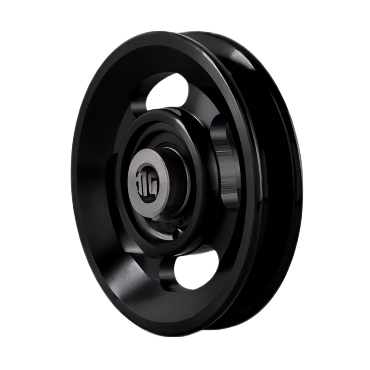 Gueiddi Aluminum Pulley for Home Gym, Load Capacity Sealed Bearing Pulley System, Quiet & Smooth Replacement Gym Pulley Wheel for Cable Machine, LAT Pulldown, Weight Equipment (1, Black, 114-115mm)