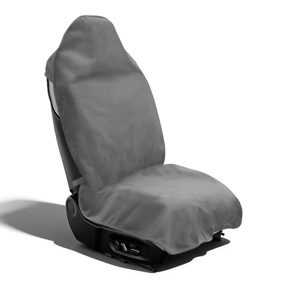 PKOLSFE Car Towel Seat Cover, Waterproof Front Seat Protective Cover for Post Gym Workout Running Swimming, Non-Slip Sweatproof Front Bucket Seats Cover Towel for Cars SUVs Trucks (Gray)