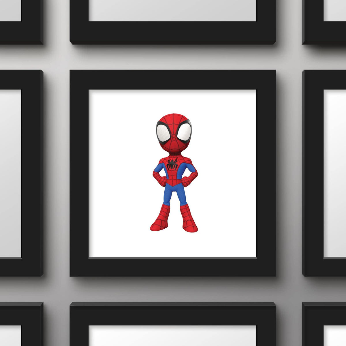 Gallery Pops Marvel Spidey And His Amazing Friends - Spider-Man Wall Art, Black Framed Version, 12'' x 12''