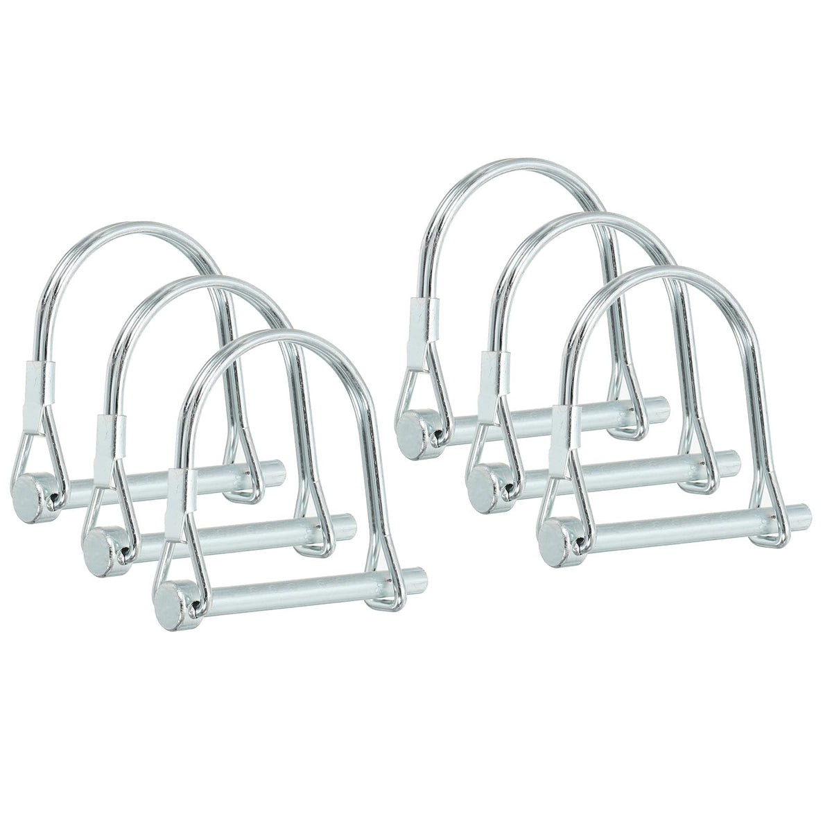 PATIKIL Trailer Coupler Pin 3/16x1-5/8x1.38"(D*L*IW), 6 Pcs Wire Lock Pin Safety Shaft Locking Pin Round Pto Pins for Farm Trailers Lawn Hitches Garden Tractor Kayak Boat (5x40x35mm)