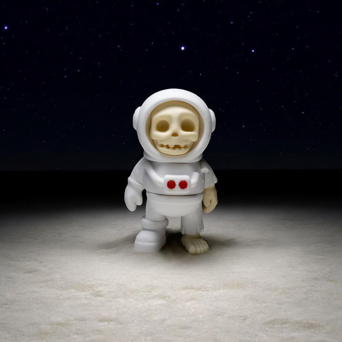 Skeleton Astronaut Collectible Figurine - Detailed Space-Themed Desk Decor for Unique Gift or Shelf Display - 3D Printed in Canada
