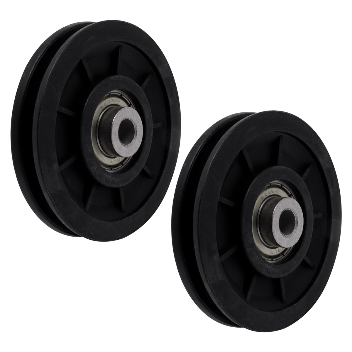 ZHMEINA 90mm/3.5" Universal Nylon Bearing Gym Pulley Wheel, Weight Pulley System Replacement for Home Gym Equipment Part, Cable Machine, Garage Door Pulleys System, 2PCS