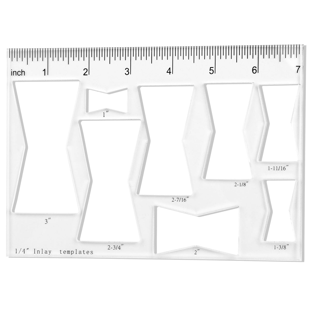 Framendino, Bowtie Acrylic Router Template for Woodworking 8 in 1 Bow Templates Jig Kit 1/4'' Thick (7x4.65 in)