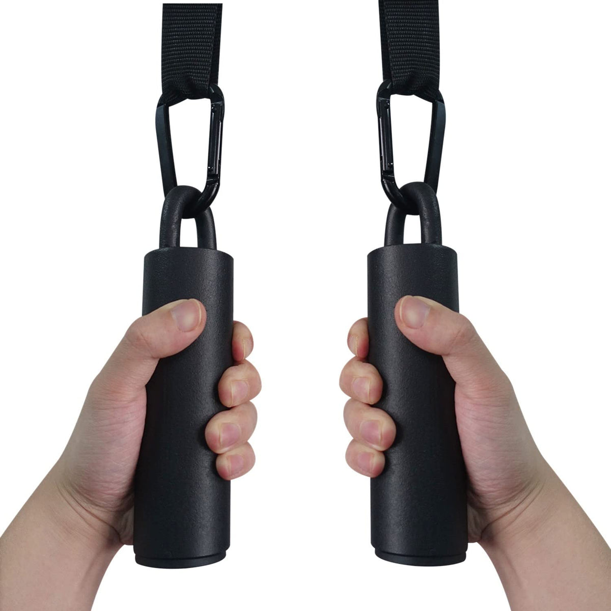 Lights Mountain Steel Cannonball Pull Up Grips Rock Climbing Holds Set Pull Up Ball Hold Grips with Hanging Strap Strong Carabiners Finger Strengthener, Forearm, Biceps, Back Muscles Training