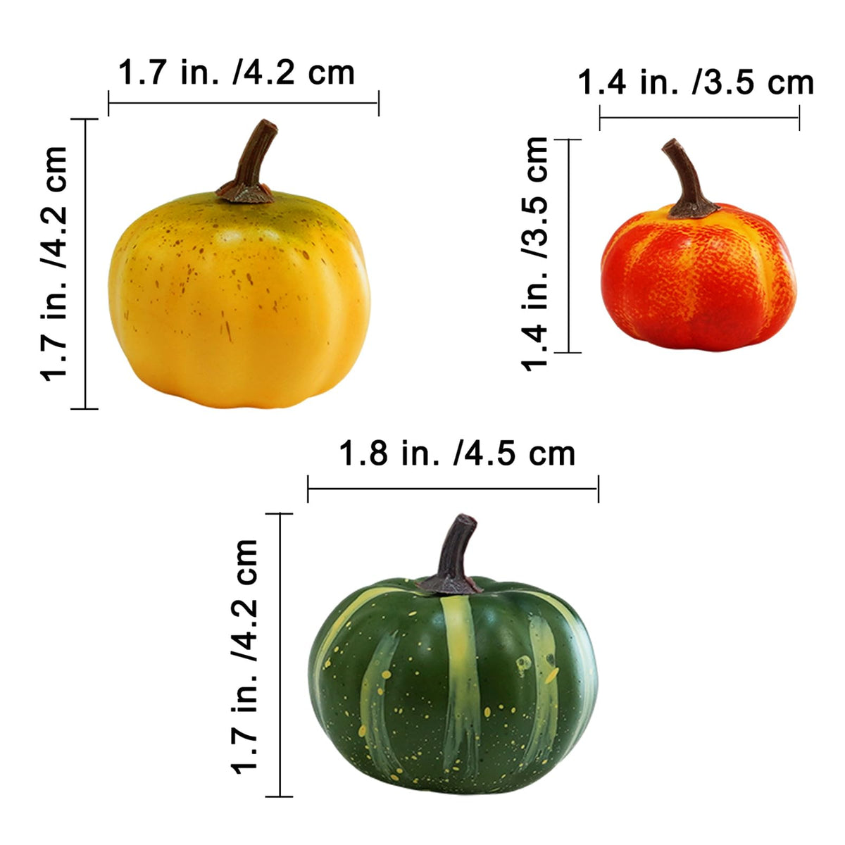 Winlyn 56 Pcs Assorted Mini Artificial Pumpkins Fall Harvest Pumpkins Foam Pumpkins Decorative Faux Pumpkins for Fall Wedding Halloween Autumn Holiday Thanksgiving Kitchen Table Bowl Filler Décor