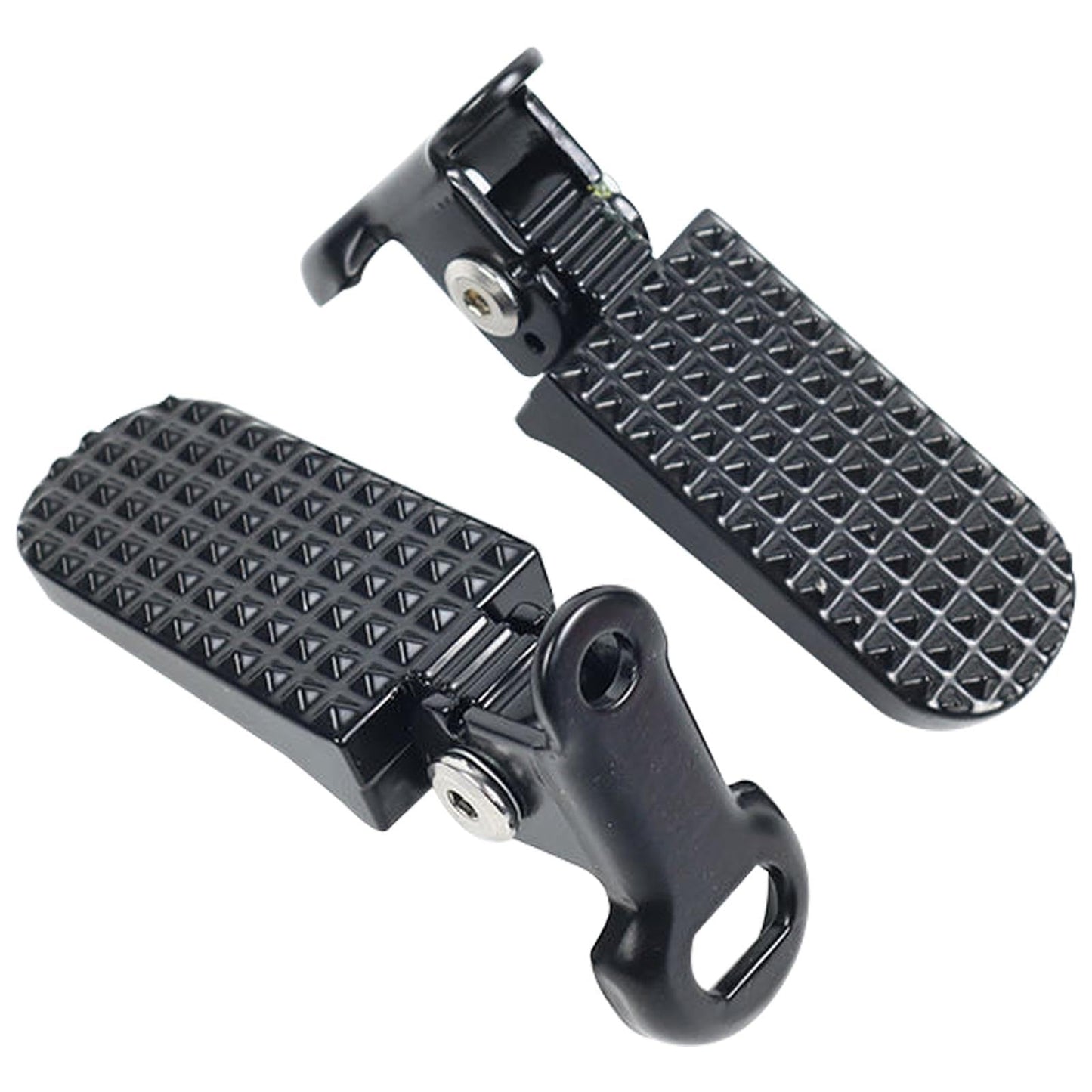 Kakalote 1 Pair Bike Rear Pedals, Folding Rear Seat Footrest Pedal, Aluminium Alloy Non-Slip Bicycle Footrests, Quick Release Foot Plates Pedals for Mountain Bike E-Bike
