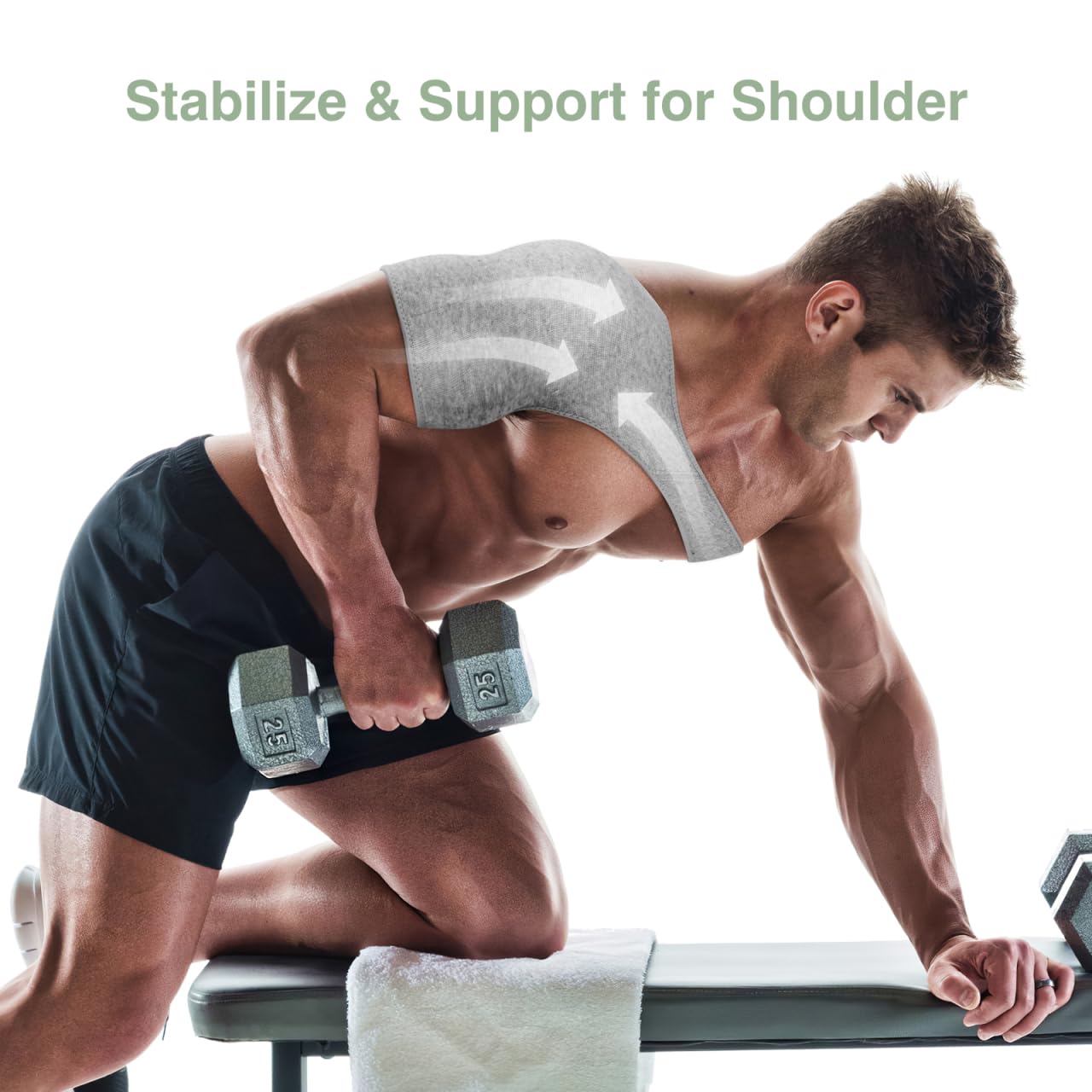 Gadpiparty Shoulder Brace for Women, Shoulder Sleeve for Pain Relief, Support Brace Adjustable Protector Wrap for Indoor Use, Left Belt for Gym, Rotator Cuff Relief, Unisex
