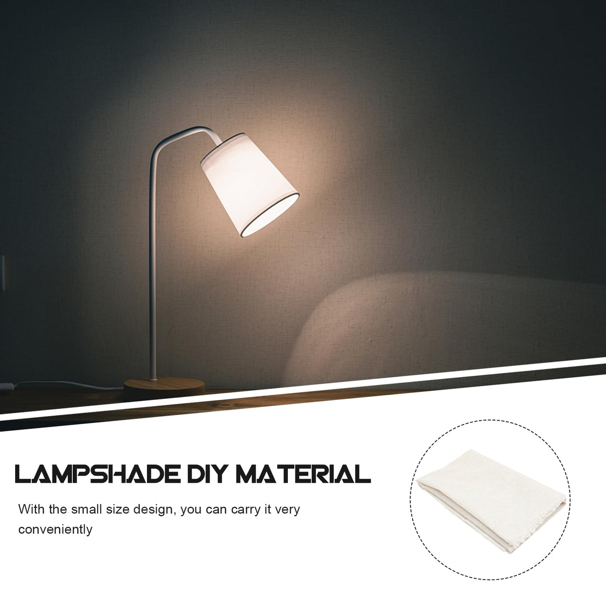 Luxshiny Lampshade Fabric Material Diy Lamp Cover Sheet Pre-Cut Flax Cloth Light Cover Material for Table Lamps and Chandeliers Home Decor