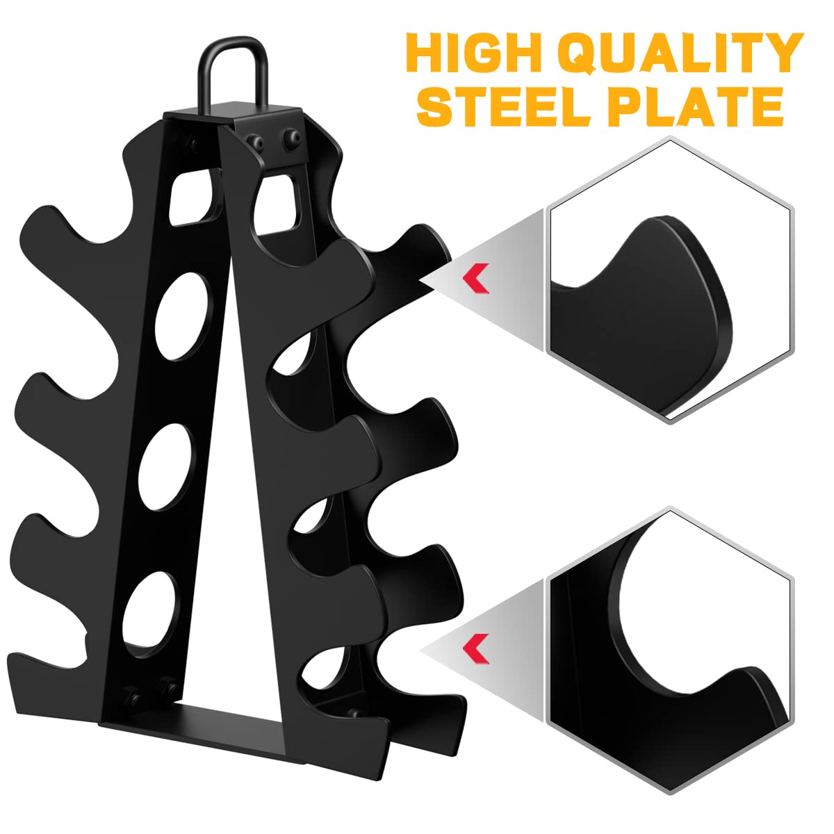 Weight Rack for Dumbbells, 4 Tiers A-Frame Dumbbell Rack Stand Only for Home Gyms Workout (Dumbbells not include)