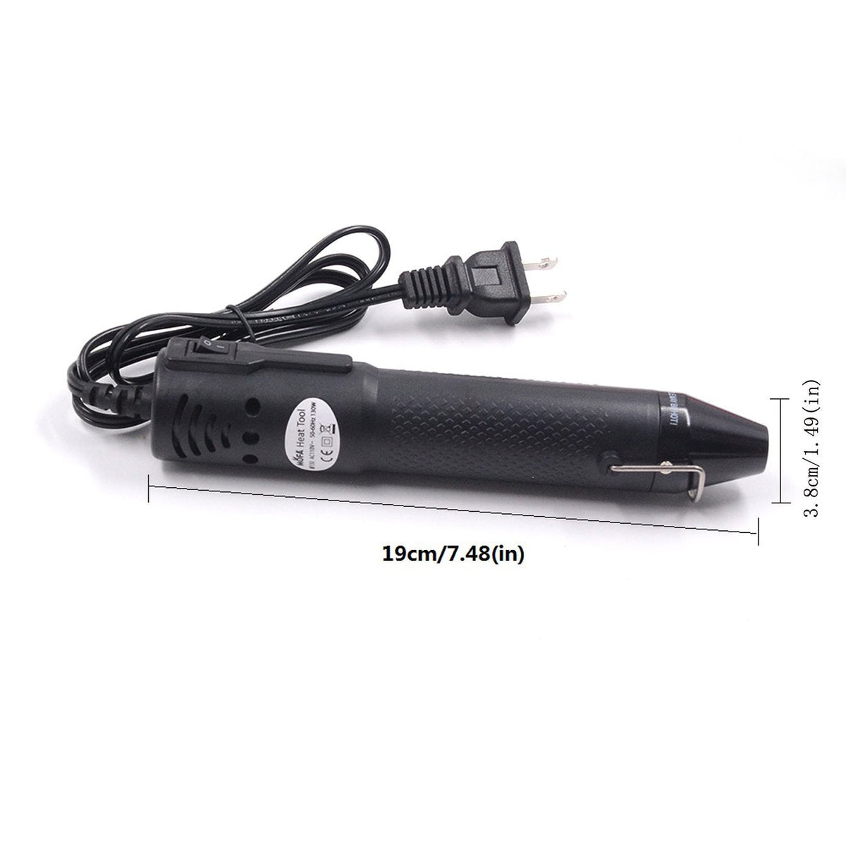 mofa Embossing Heat Pen,Mini Heat Gun,Hot Air Pen Tools Shrink Pen with Stand For DIY Embossing And Drying Paint Multi-Purpose Electric Heating Nozzle 150W 110V (Black,Black)