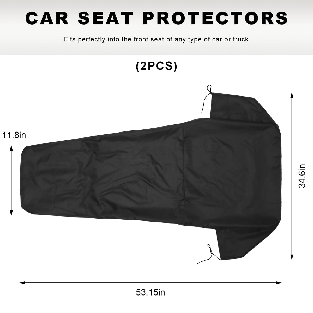 JNXIJ 2PCS Car Seat Cover Protector, Waterproof Sweatproof Auto Protective Front Seat Cover, Universal Washable Vehicle Bucket Seats Protector for Gym Workout Running Swimming Hiking