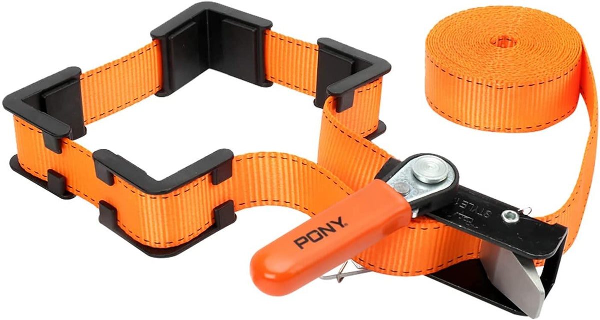 Pony Jorgensen 1215 Adjustable Band Clamp for Woodworking and Framing, 15-Foot Strap, Self-locking Ratcheting Handle