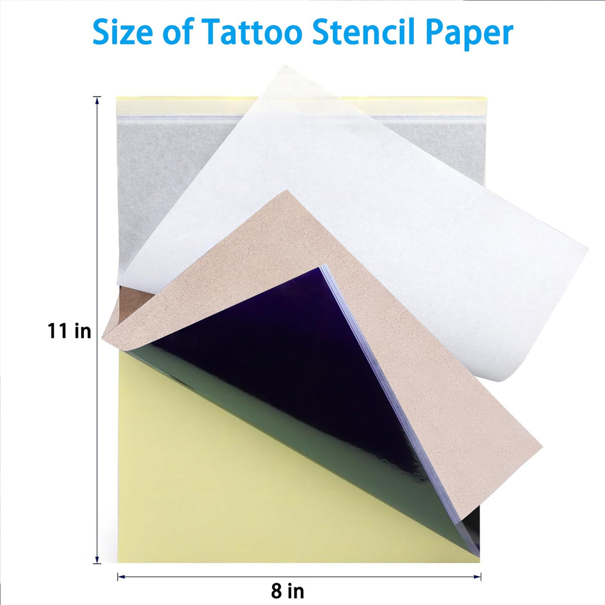 Tattoo Stencil Paper 100 Sheets, A4 4-Layer Thermal Transfer Sheets for Tattooing, Premium Carbon Tracing Supplies