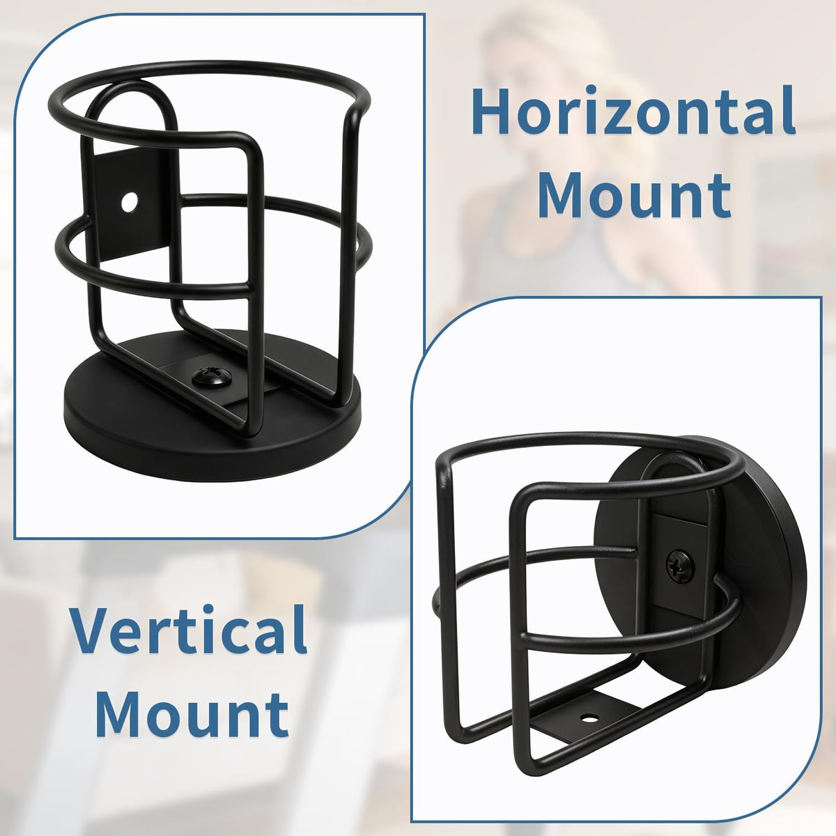 Magnetic Cup Holder, Heavy Duty Metal Drink Holder with 3.26 Inch Strong Magnetic Base for Refrigerator/Treadmill/Truck/Tractor/Forklift/Boat/Golf Cart, Featuring Bottom and Side Magnetic Attachment