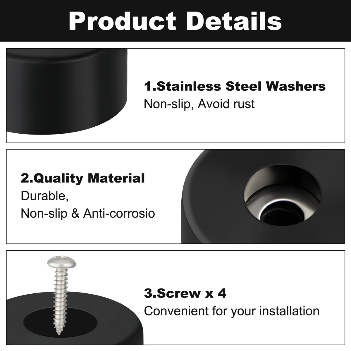 4 PCS 192310GS Anti Vibration Rubber Feet for Air Compressors, Anti Vibration Pads for Washing Machine, Rubber Feet for Electronics, Coleman Powermate, Sanborn, Generators, Pressure Washers and More