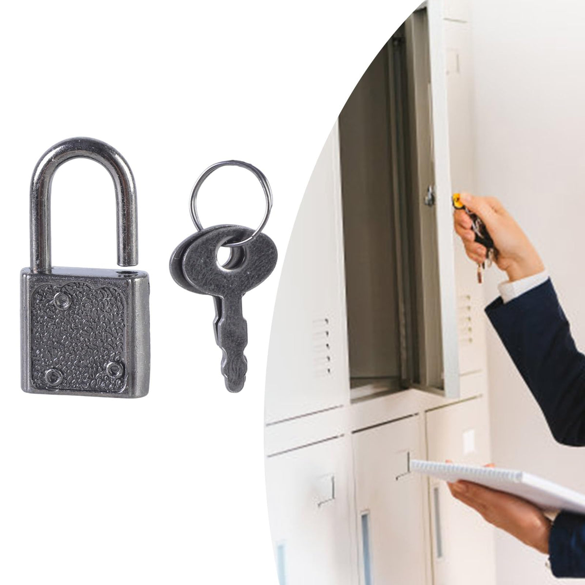 RGYBAO 5Pcs Zincs Alloy Padlock Portable Suitcases Locker Securing Lock Small Luggage Box Lock with Key Diaries Padlocks Key Lo