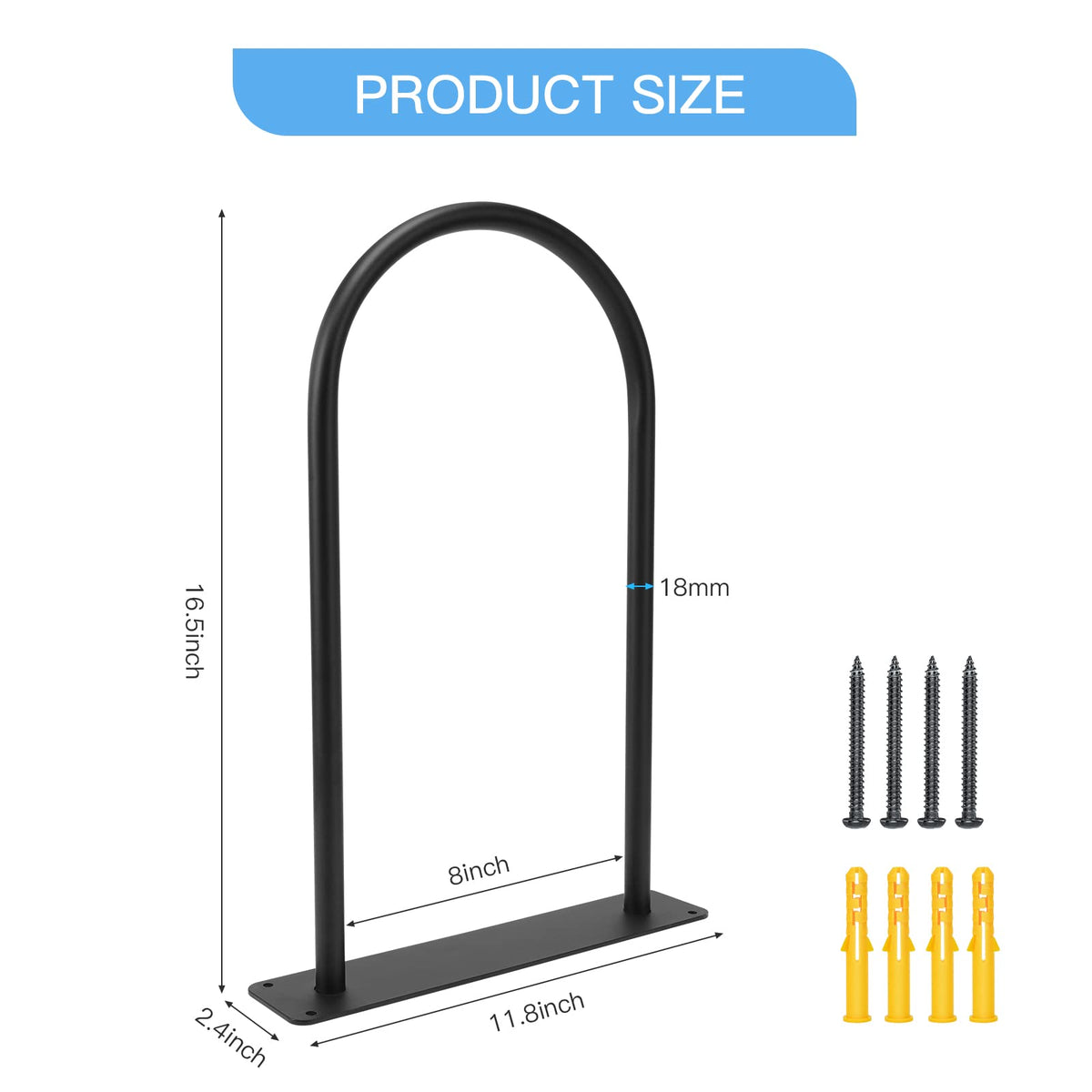 XIAO PEI Medicine Ball Rack - Wall Mount Stability Ball Storage Rack(2 Black)