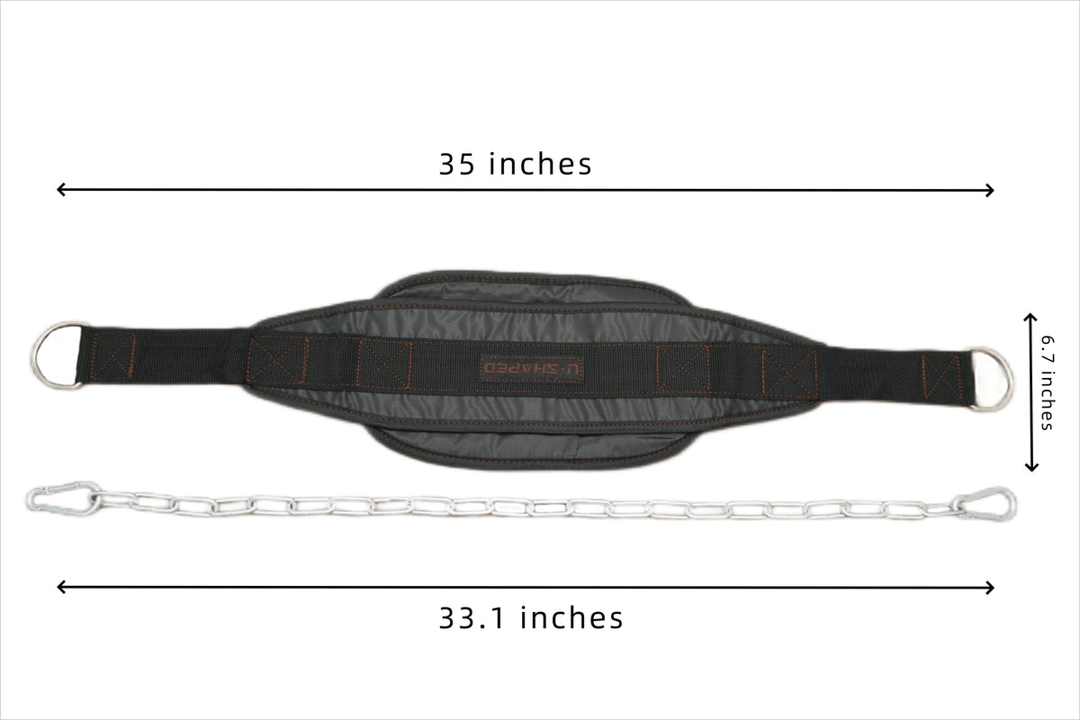 Weight Lifting Belt With Chain – Weighted Pull Up Belt Features a Sturdy Chain Design to Provide Core Support for High-Intensity Training like Squats, Deadlifts, and Pull-Ups, Stabilizing Your Lower Back and Reducing Injury Risks. Dip Belt Unisex Fit for