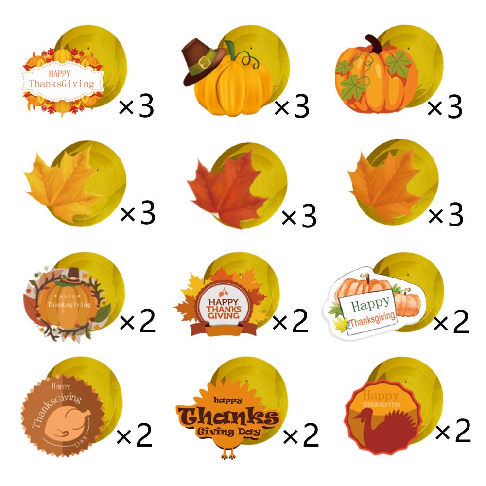 GOER 30 Pcs Thanksgiving Hanging Swirls for Thanksgiving Party Supplies Decorations