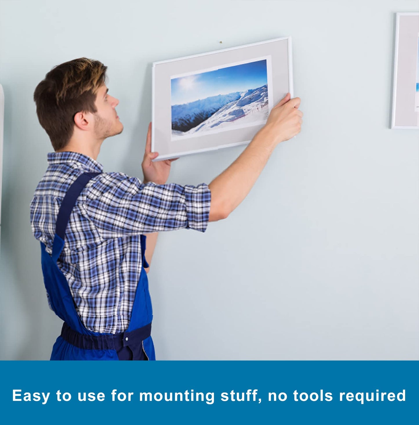 3M Double Sided Tape 0.39in X 9.85ft，Heavy Duty Removable Mounting Tape, Picture Hanging Adhesive Strips