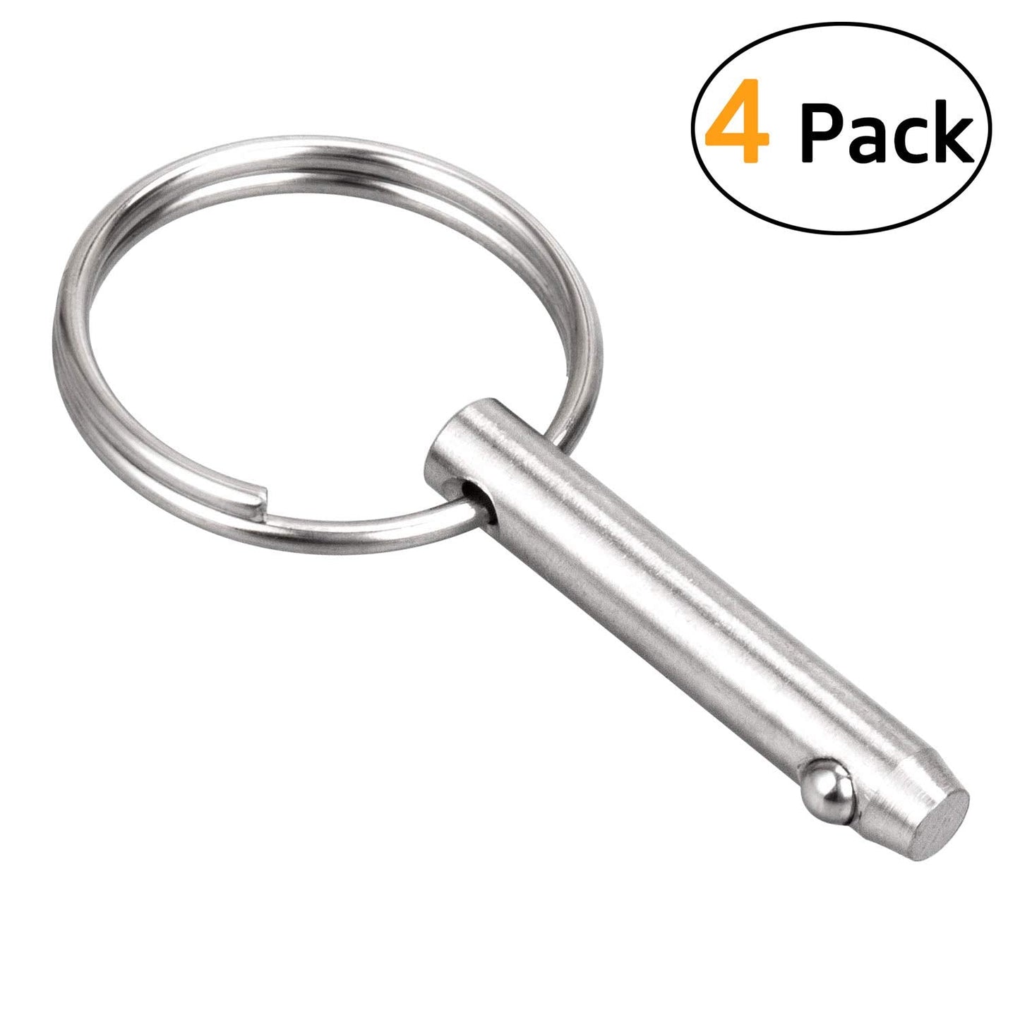 Quick Release Pin Bimini Top Pin Diameter 0.25 Inch, Total Length 1.49 Inch, Effective Length 1 Inch, Full 316 Stainless Steel for Boat Bimini Top Deck Hinge (4 Pieces)