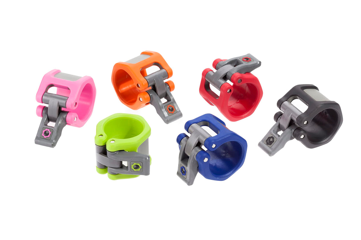 Lock-Jaw Barbell Collars HEX Olympic Barbell Clamps 2 Pcs – Heavy Duty Bar Clamps for 2” & 50mm Olympic Bars – Secure Weight Bar Clamps for Strength Training & Home Gym Accessories – Purple