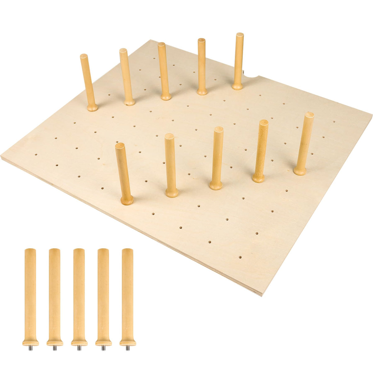 Mezurun Pegboard Drawer Organizer（24×21in） Peg Board for Drawers,Peg Board Drawer Organizer Kitchen Pegboard Divider Adjustable Trimmable，15PCS Wood Wooden Peg
