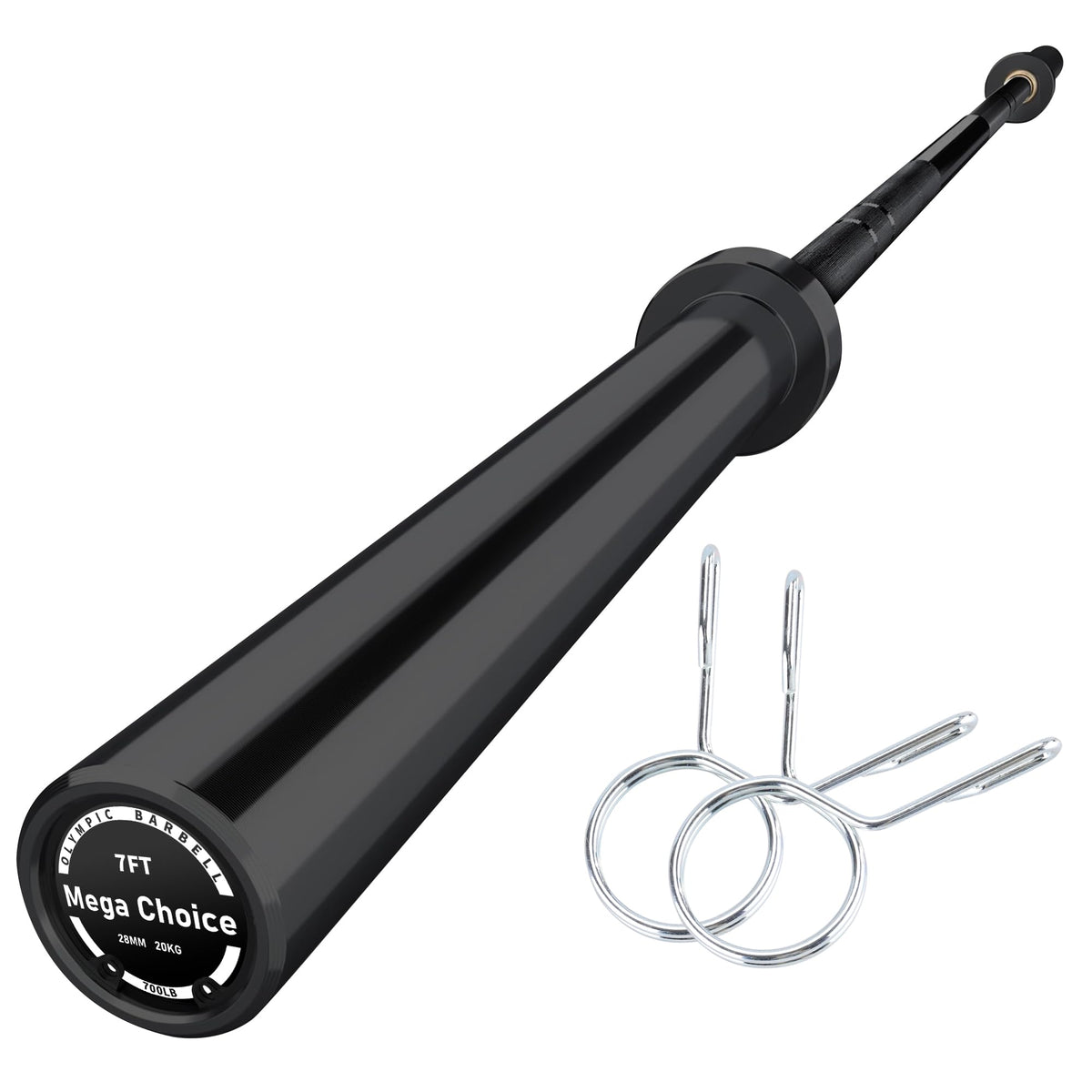 7FT/4 ft Home Gym Barbell Bar – 700LB/1500LB/500LB Capacity, Anti-Slip Knurling, Solid Steel, for Weightlifting, Strength Training