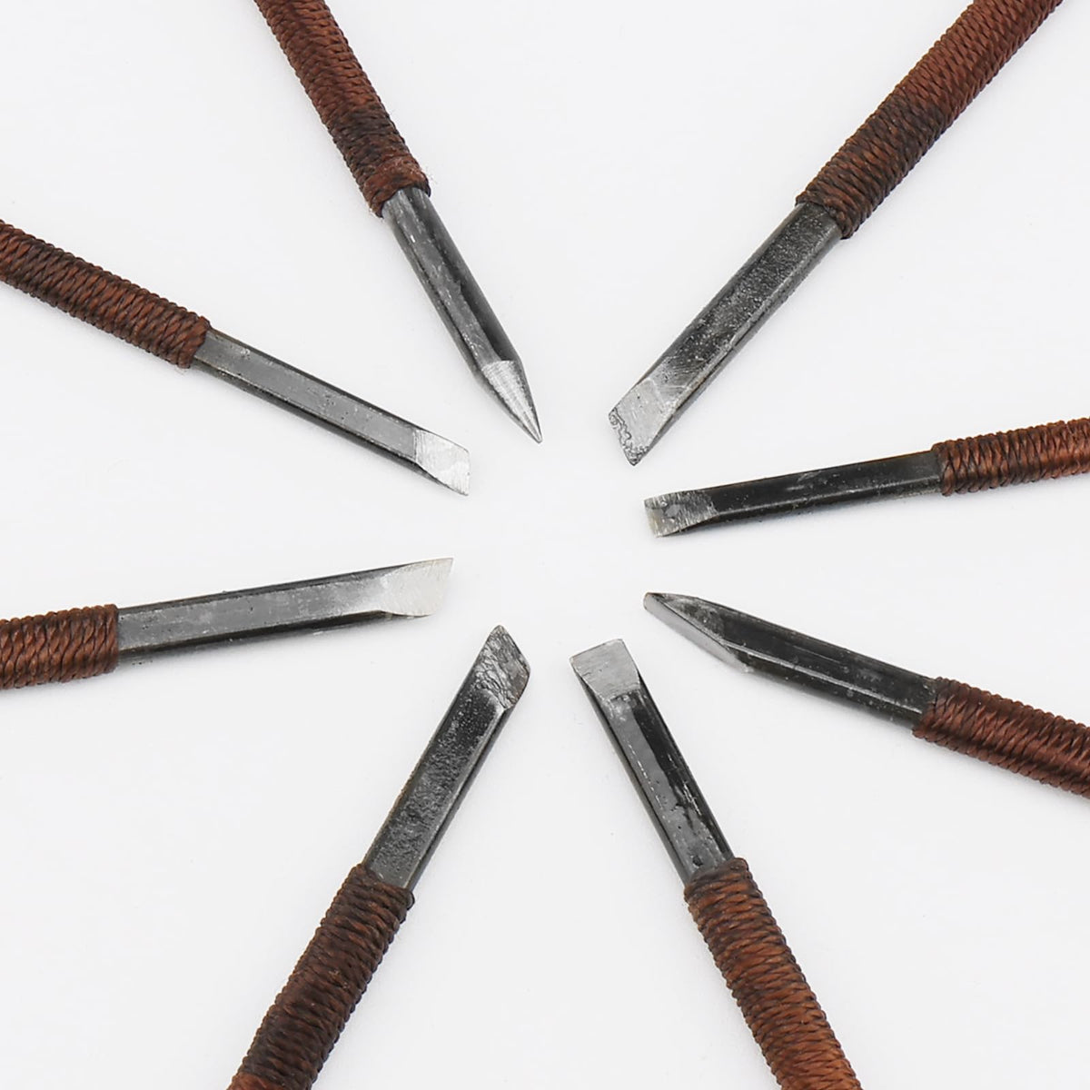 Unxuey 12Pcs Carving Chisel Set Manganese Steel Seal Stone Carving knife Woodworking Tools for Engraving Enthusiast
