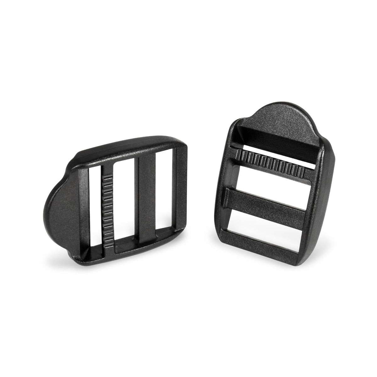 CooBigo 12 Pack Plastic Ladder Lock Buckles, 1" Ladder Slider Buckle for Backpack Strap Nylon Webbing Clip Replacement, Outdoor Camping Gear Sleeping Bag Tent Tie Down Strap Accessories (Black)