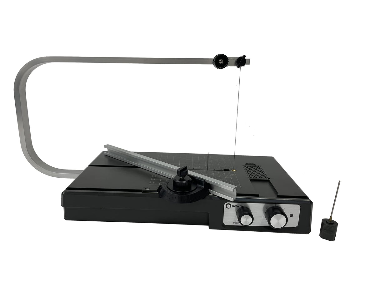 Hot Wire Foam Cutter Table- Variable Temp, Multi Angle, Bevel Shaping Hot Foam Knife With Removable Plunge Cutter. Includes 100-240v 18w Power Transformer By Calcor C3M