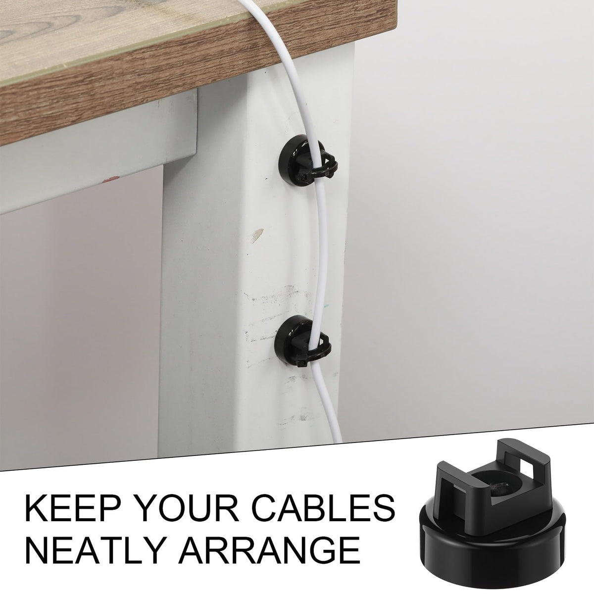 Yookeer 60 Pieces Magnet Zip Tie Mount 22 mm Heavy-duty Magnetic Zip Tie Mounts 22LBS Strong Multipurpose Wire Cable Holder Mount for Home Office Wire Management Marine Electrical Wiring