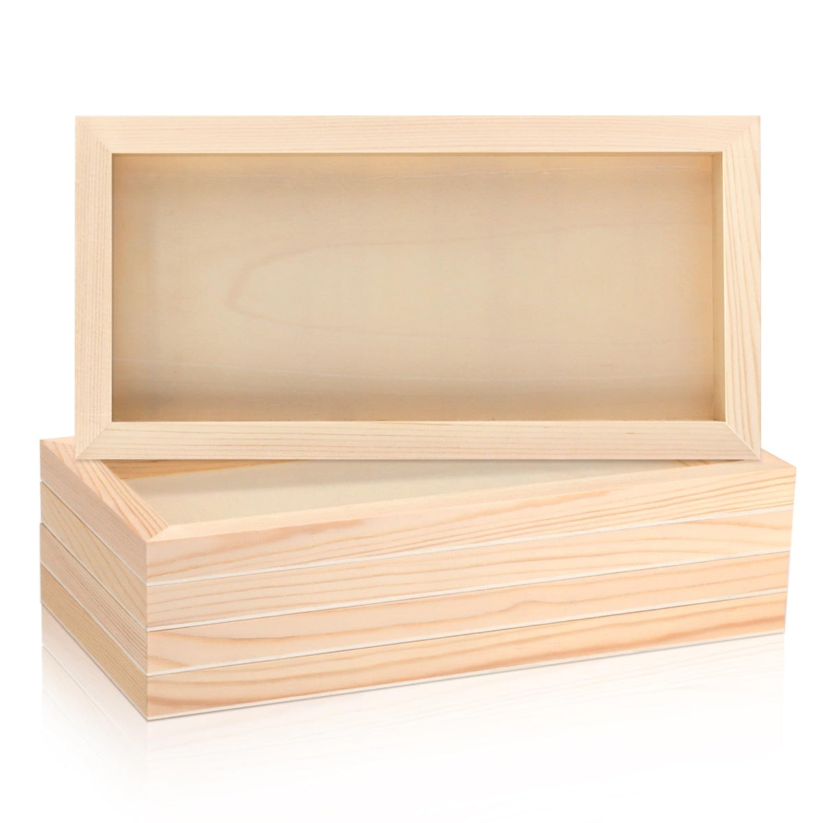 FSWCCK 5 Pack 6 x 12 inch Wood Panel Boards, Unfinished Wood Canvas Panels for Crafts, Painting Canvas, DIY Art Projects, Pouring, Arts Use with Oils, Acrylics