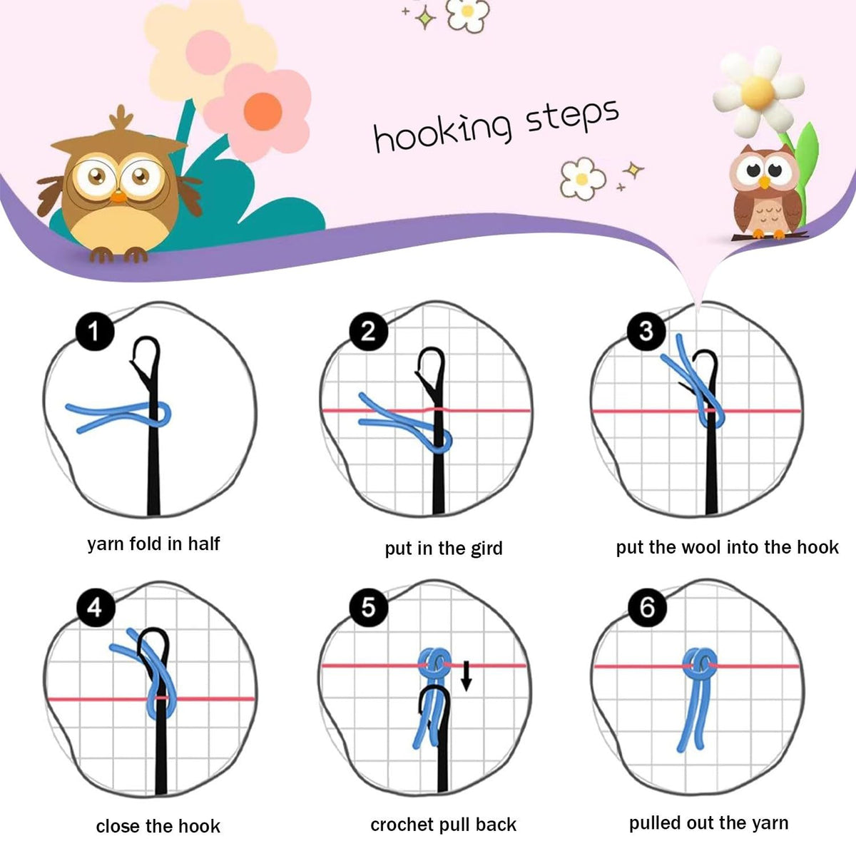 Latch Hook Rug Kit for Adults Trout Fish Jumping Out River and SunsetStamped Handmade Round Shape Carpet Crochet Yarn Craft DIY Hook and Latch Door Mat Tapestry for Home Floor Decor 50x50cm(6)