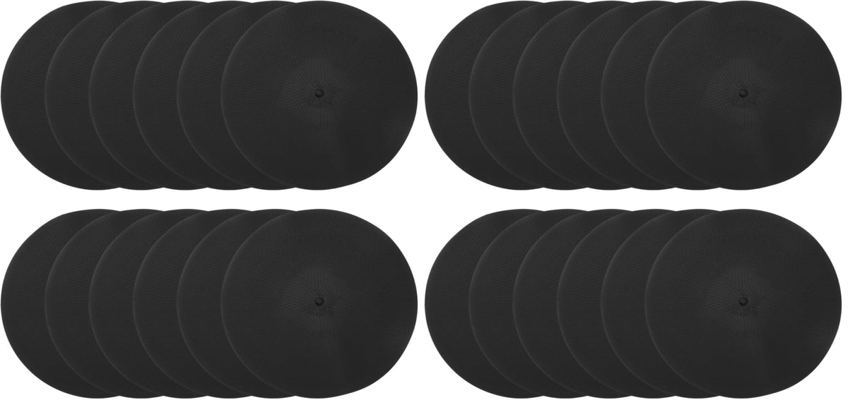 PATIKIL Spot Markers 9 Inch, 12 Pcs Non-Slip Floor Dots Agility Markers Flat Field Cones Poly Dots for Gym PE Speed Training Dance Soccer Basketball Sports, Black (Pack of 2)
