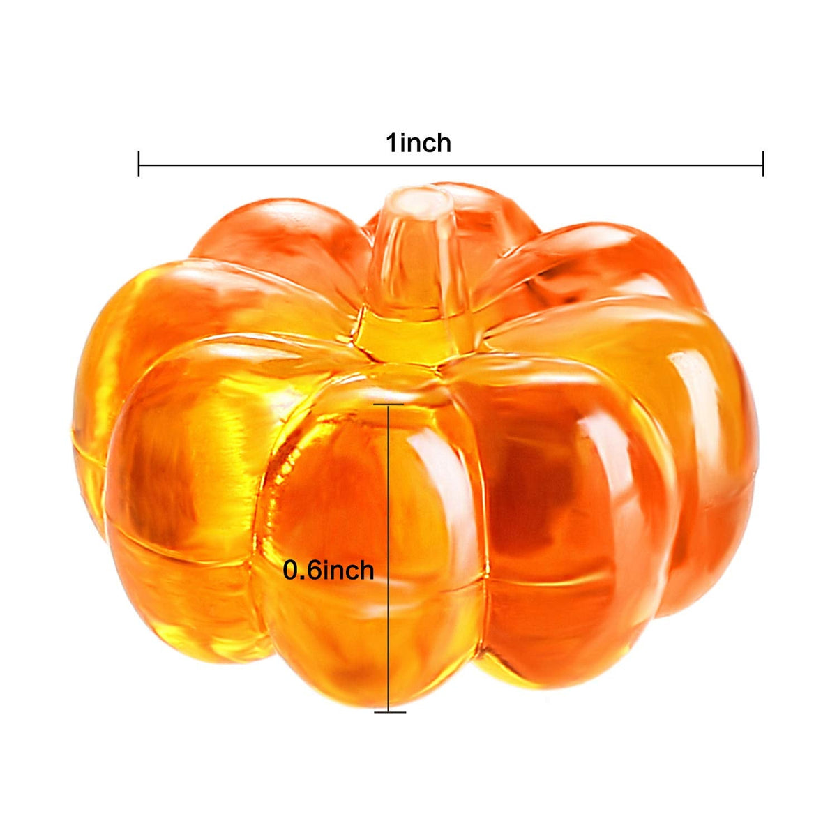 Tatuo 110 Pieces Mini Pumpkins Fall Decorations Acrylic Plastic Pumpkin Beads Ornaments Fall Vase Filler Table Scatters for Centerpieces Table Scatter Autumn Halloween Thanksgiving Harvest Festival