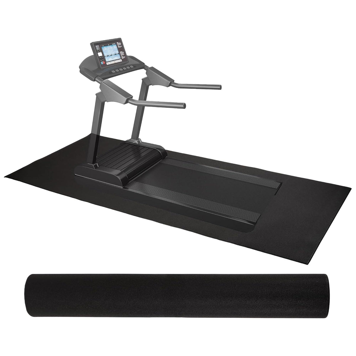 BalanceFrom High-Density Gym Equipment Floor Mat, 1/4-Inch Thick PVC – Non-Slip Flooring for Treadmill, Stationary Bike, Elliptical Trainer, Weight Bench, and Heavy Exercise Machines