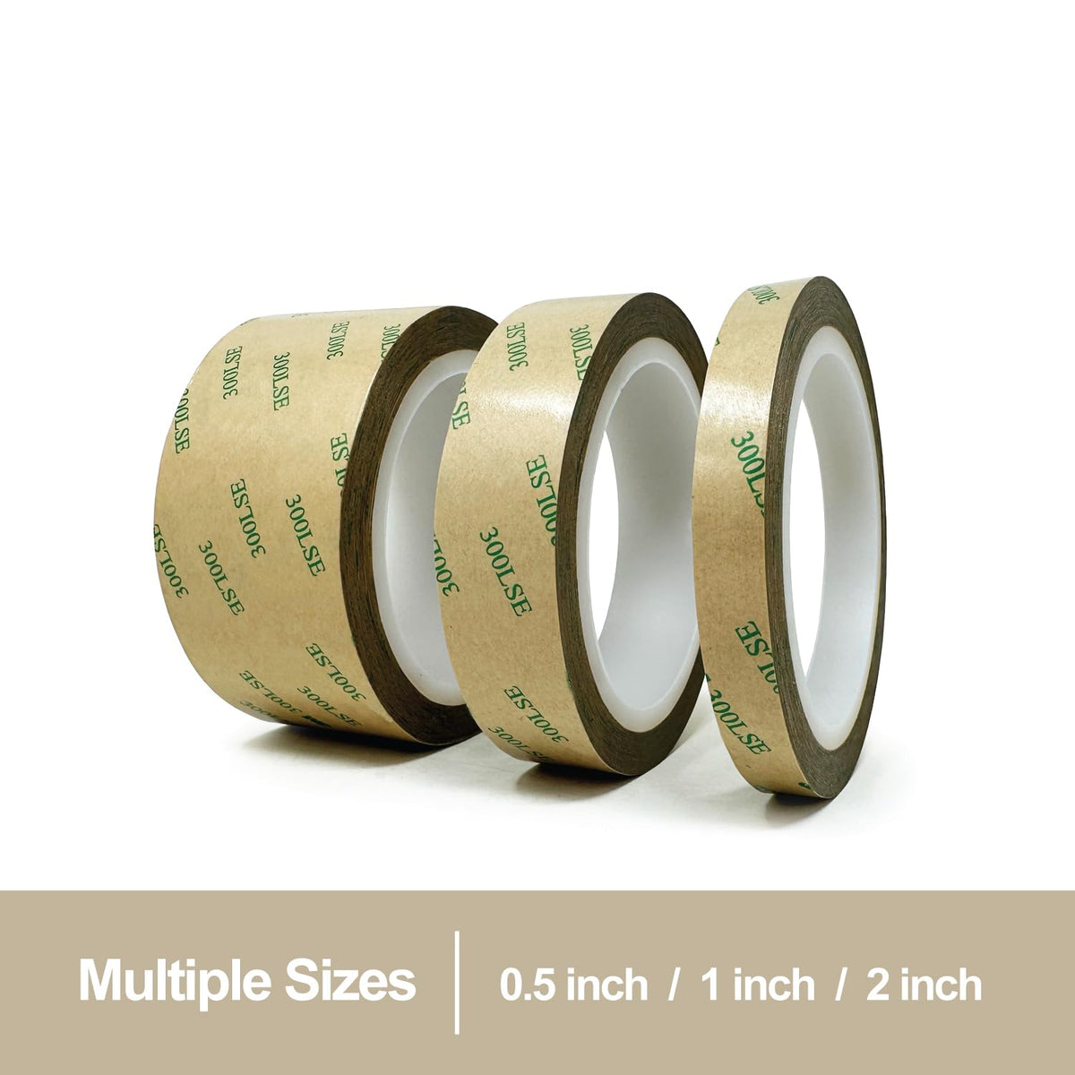 Gizmo Dorks 300LSE Double Sided Tape, Heavy Duty Clear Adhesive, Heat & Water Resistant, 1" x 36 ft for Picture Hanging, LED Strips, DIY Crafts, Car Décor, Electronics