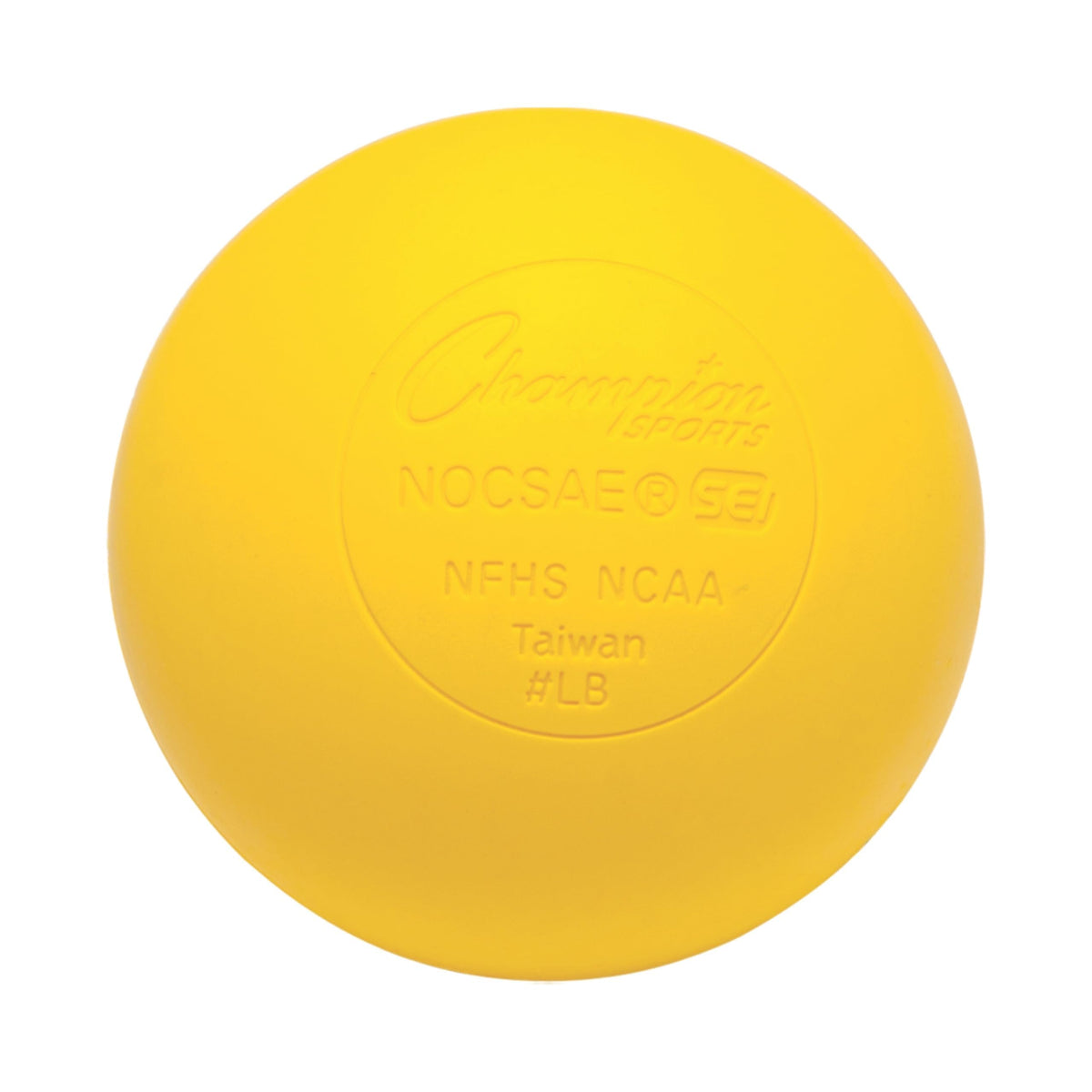 Champion Sports Lacrosse Balls – Official Size Equipment for Professional, College & High School Games, Practices & Recreation, NOCSAE, NCAA, NFHS & SEI Certified, 12-Pack, Yellow