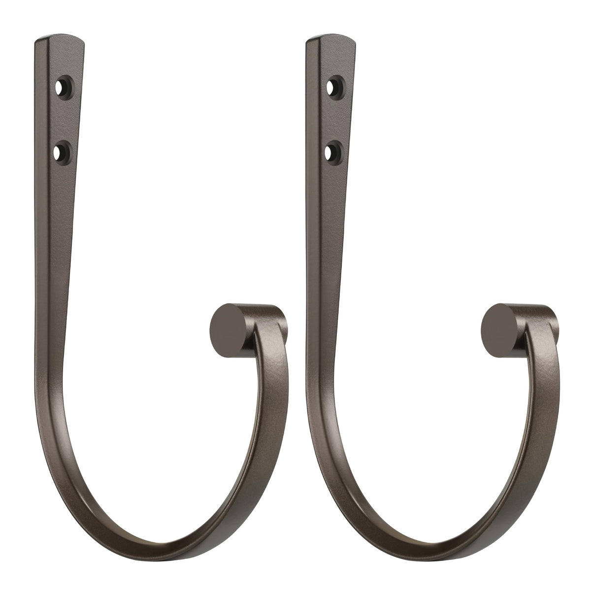 Mayrhyme Curtain Holdbacks 2Pcs,Dark Bronze Barrel Zinc Alloy Curtain Tiebacks,Wall Mounted Curtain Holders for Drapes.