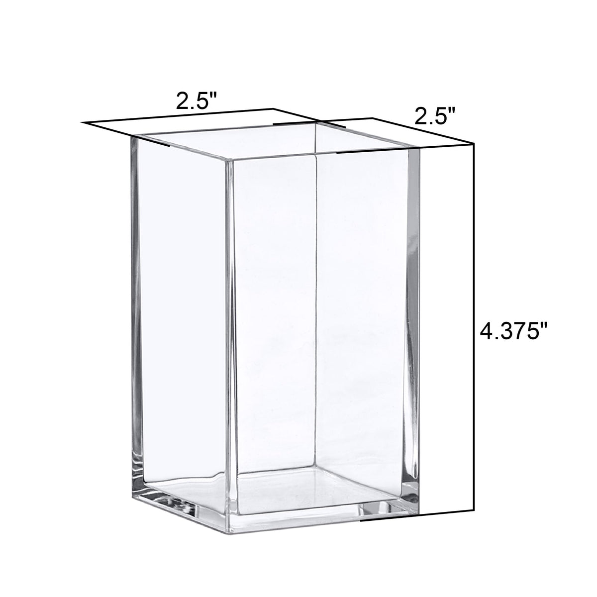 Amazing Abby - Penelope - 4-Pack Pen Holder, Acrylic Pen Holder, Clear Plastic Organizer for Office Supplies, Perfect Office Desktop Storage Solution for Pencils, Pens, Markers, Scissors, and More