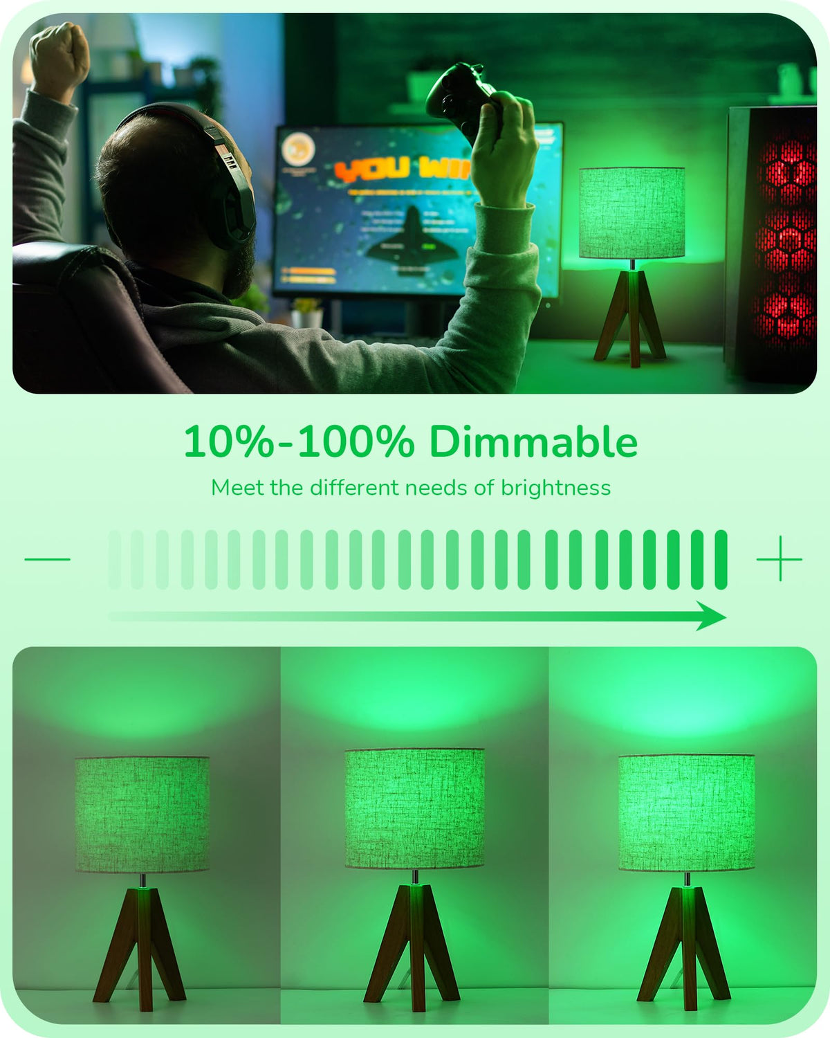 EDISHINE LED Candelabra Bulbs, Green, 60W Equivalent, Dimmable, Vintage Candle Light, Model HDCC35G, 6 Pack